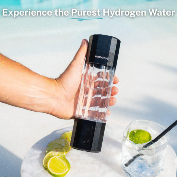 Second image of PRODIGYX Hydrogen Water Bottle - Up to 5.8 PPM Potency - 210ML for Fast Consumption - Portable Hydrogen Generator - Thick Bottle - Water Molecular Ionizer - Premium Bottle AUS Owned