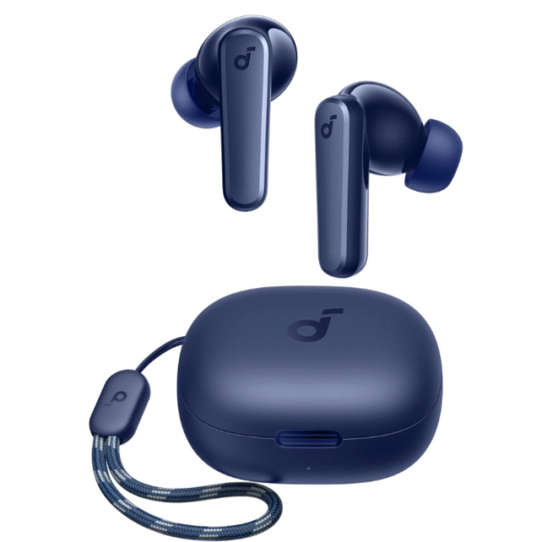 Soundcore by Anker P20i True Wireless Earbuds, 10mm Drivers with Big Bass, Bluetooth 5.3, 30H Long Playtime, Water-Resistant, 2 Mics for AI Clear Calls, 22 Preset EQs, Customization (Blue)