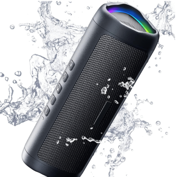 Bluetooth Speaker with HD Sound, Portable Wireless, IPX5 Waterproof, Up to 20H Playtime, TWS Pairing, BT5.3, for Home/Party/Outdoor/Beach, Electronic Gadgets, Birthday Gift (Black)