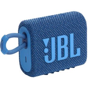 JBL Go 3 Eco - Portable Mini Bluetooth Speaker, big audio and punchy bass, IP67 waterproof and dustproof, 5 hours of playtime, Made in part with recycled materials (Eco Blue)