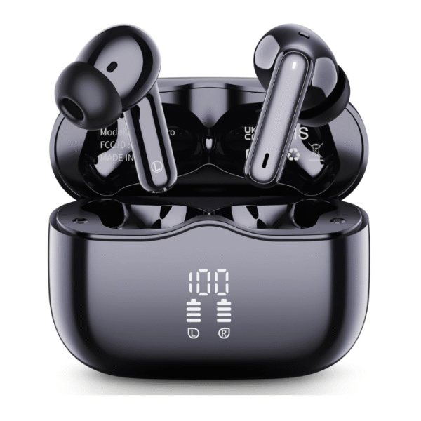 Wireless Earbuds, 2025 Bluetooth 5.4 Headphones in Ear with 4 ENC Noise Cancelling Mic, New Wireless Earphones HiFi Stereo Deep Bass 40H Playtime, LED, In-Ear Bluetooth Ear Buds IP7 Waterproof, USB-C