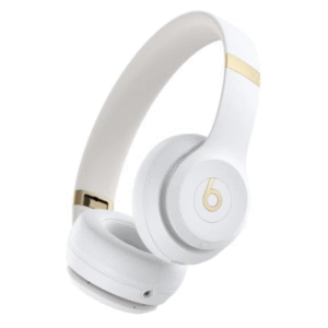 Beats Solo 4 - Wireless Bluetooth On-Ear Headphones, Apple & Android Compatible, Up to 50 Hours of Battery Life - Warm White (Renewed)