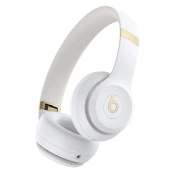 Beats Solo 4 - Wireless Bluetooth On-Ear Headphones, Apple & Android Compatible, Up to 50 Hours of Battery Life - Warm White (Renewed)